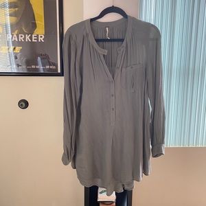Free People Button Down Tunic